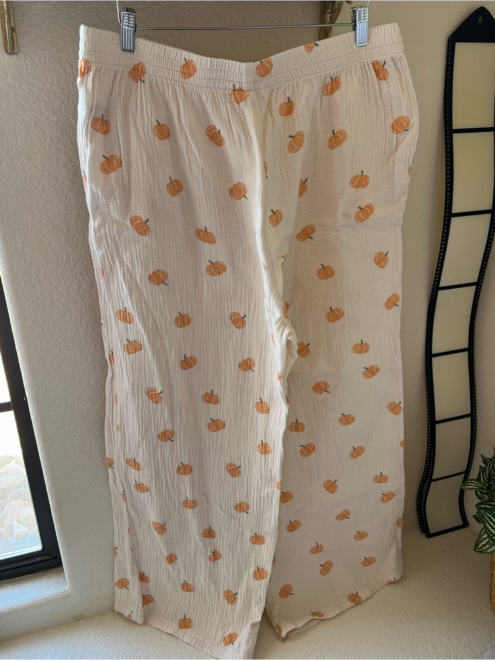 American Eagle Pumpkin Cotton Gauze Pajama Set 100% Cotton Size XL - Picture 11 of 13